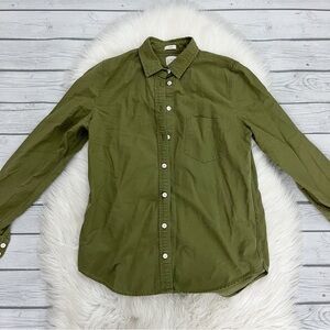 J. Crew Boy Fit Green Button down